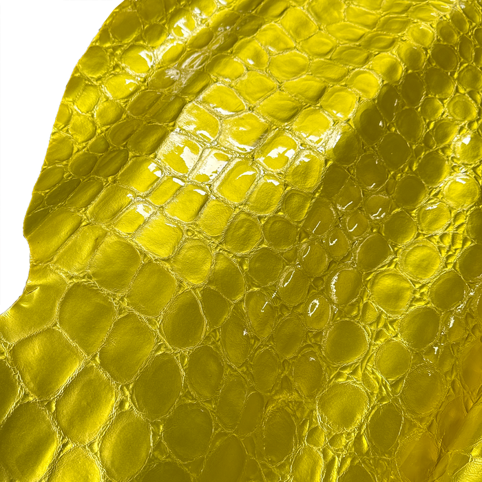 Patent Alligator Embossed Side - Light Gold Metallic