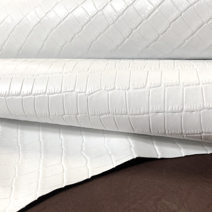 Crocodile Embossed Cowhide Leather
