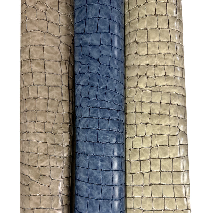 Italian Embossed Hides - Satin Croc Hides