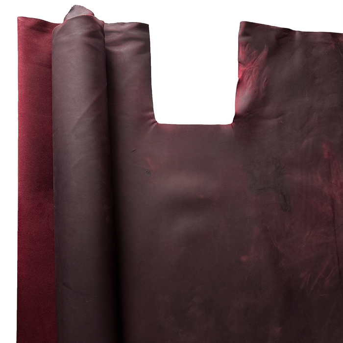 Oil Tan Pull-Up Side - Dark Red 2oz-3oz
