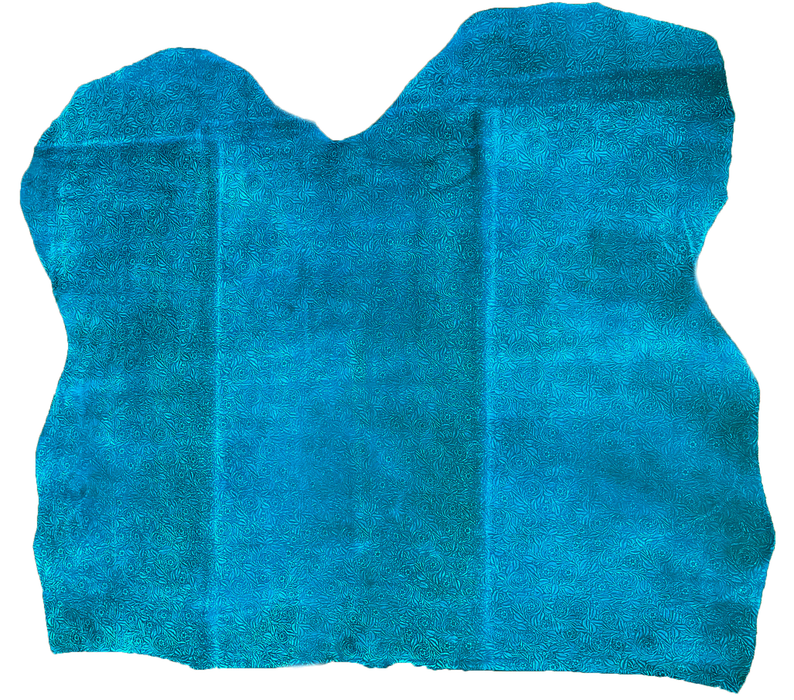 Floral Embossed Cowhide Suede