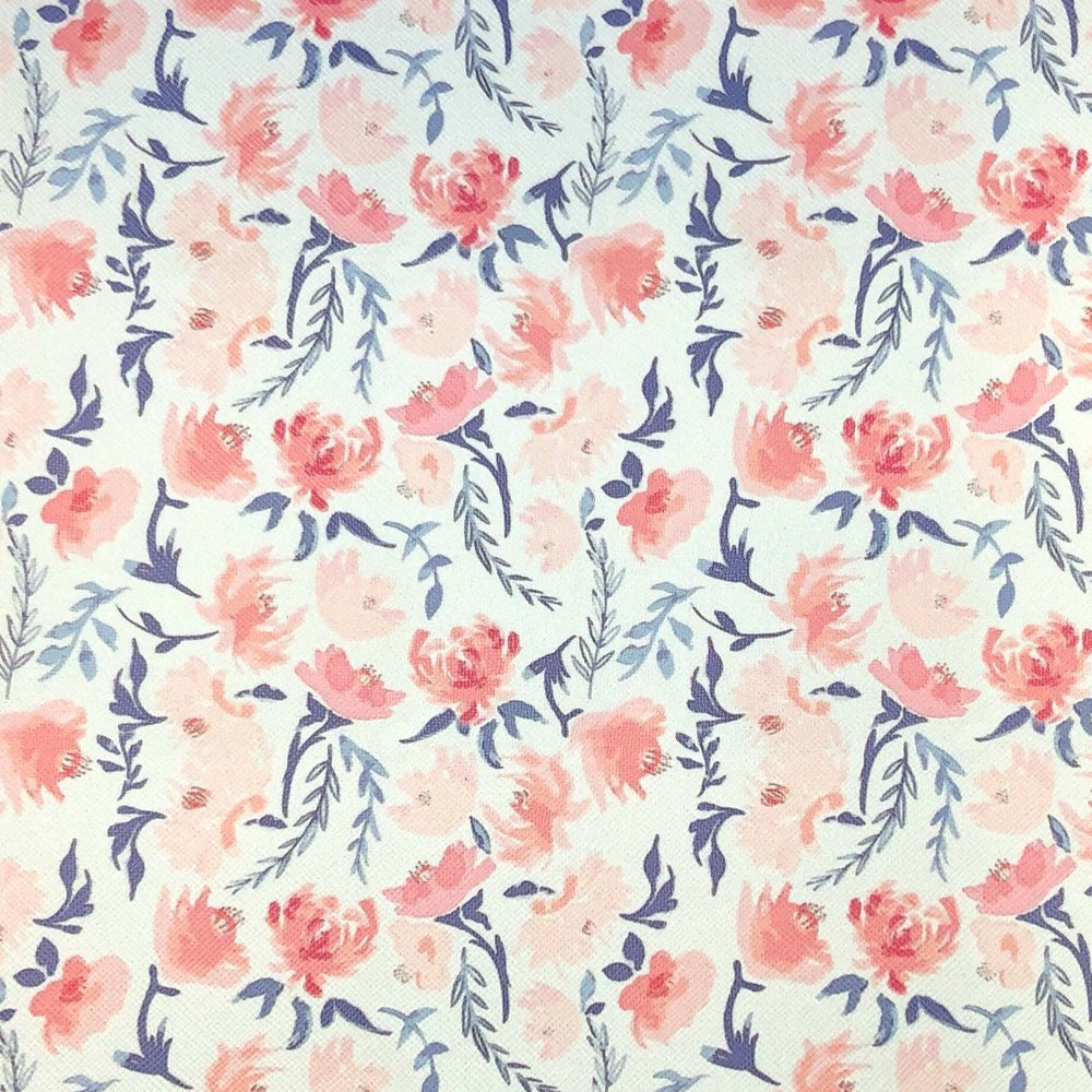 Flower Pattern 4 - Faux Leather Sheet