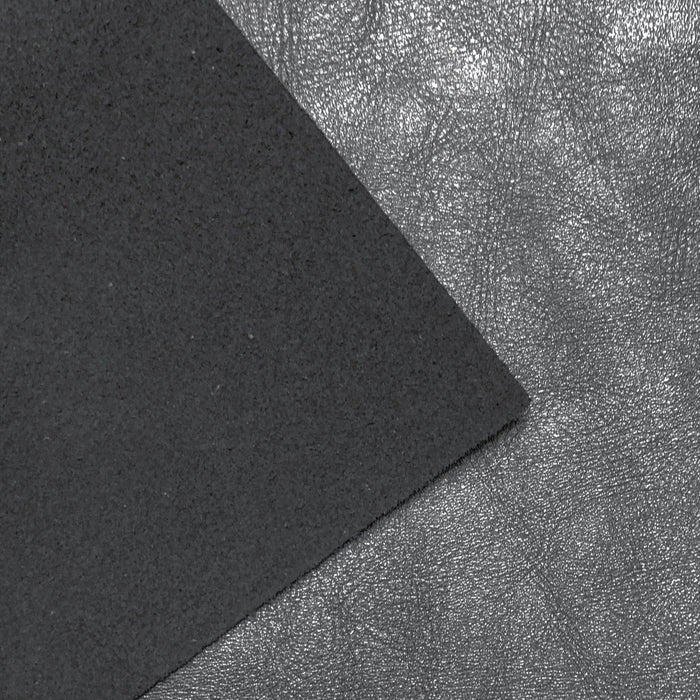 Metallic Leather Sheet  - Pewter