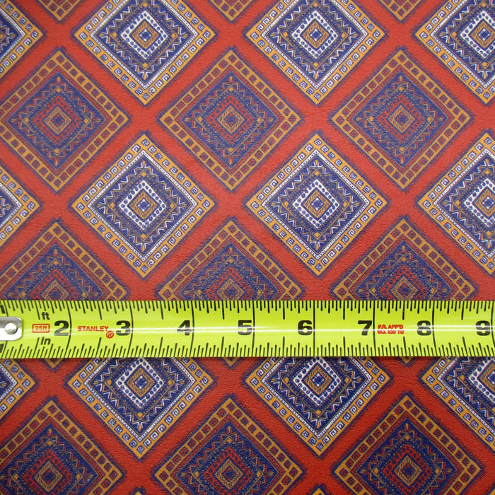 Moroccan Printed Marine Vinyl Faux Leather