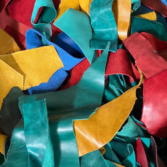 Venice Distressed Leather Scraps 1lb