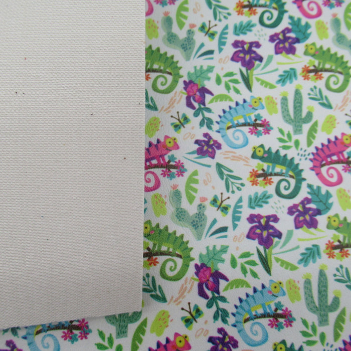 Summer Chameleon Marine Vinyl Faux Leather