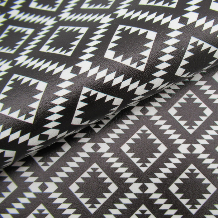 Southwestern Aztec Printed Marine Vinyl Faux Leather