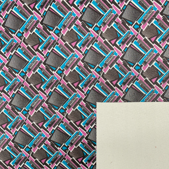 Geometric Printed Marine Vinyl Faux Leather