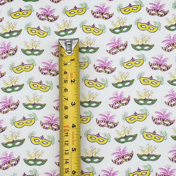 Mardi Gras Printed Marine Vinyl Faux Leather