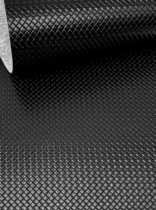 Embossed Black Faux Leather Sheet