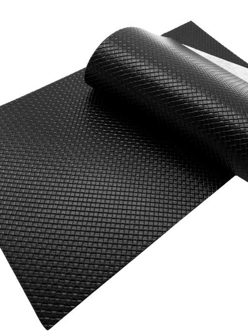 Embossed Black Faux Leather Sheet
