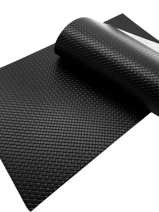 Embossed Black Faux Leather Sheet