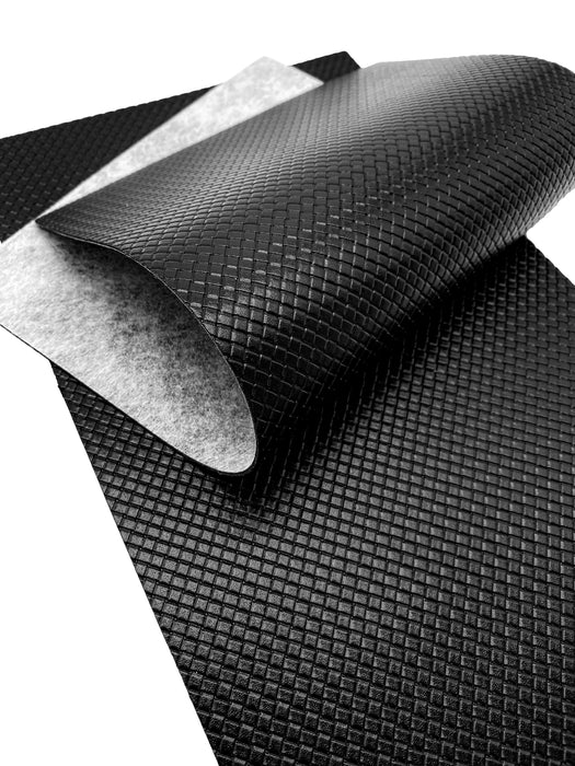 Embossed Black Faux Leather Sheet