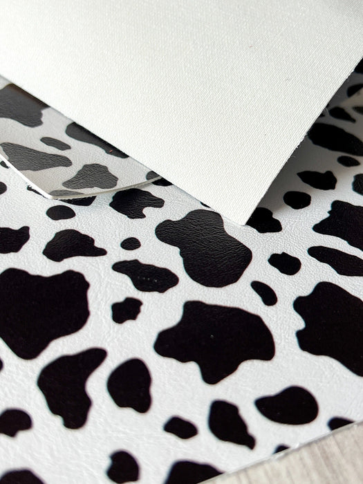 Backing of Cow Print Marine Vinyl