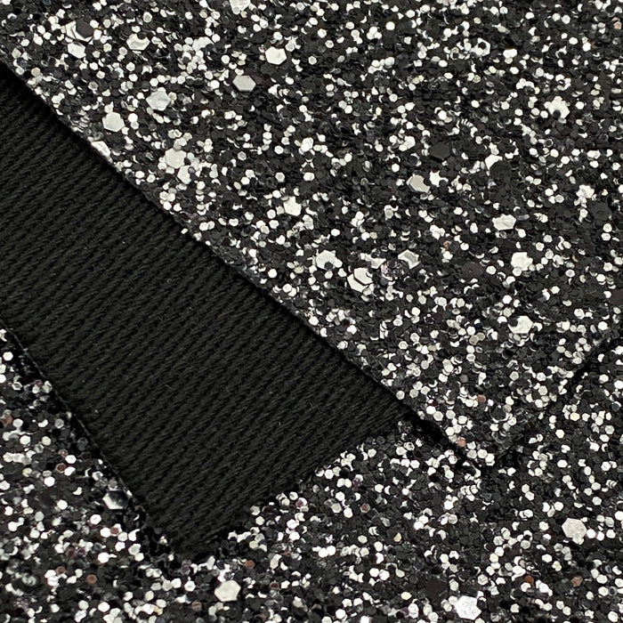 Black & Silver - Glitter Fabric Sheet