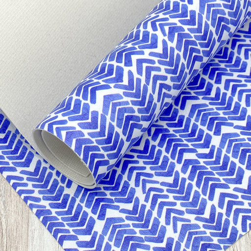 Watercolor Herringbone - Printed Marine Vinyl