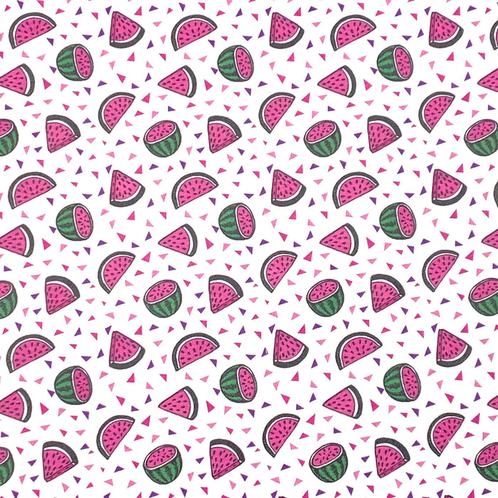Watermelon Confetti Printed Leather