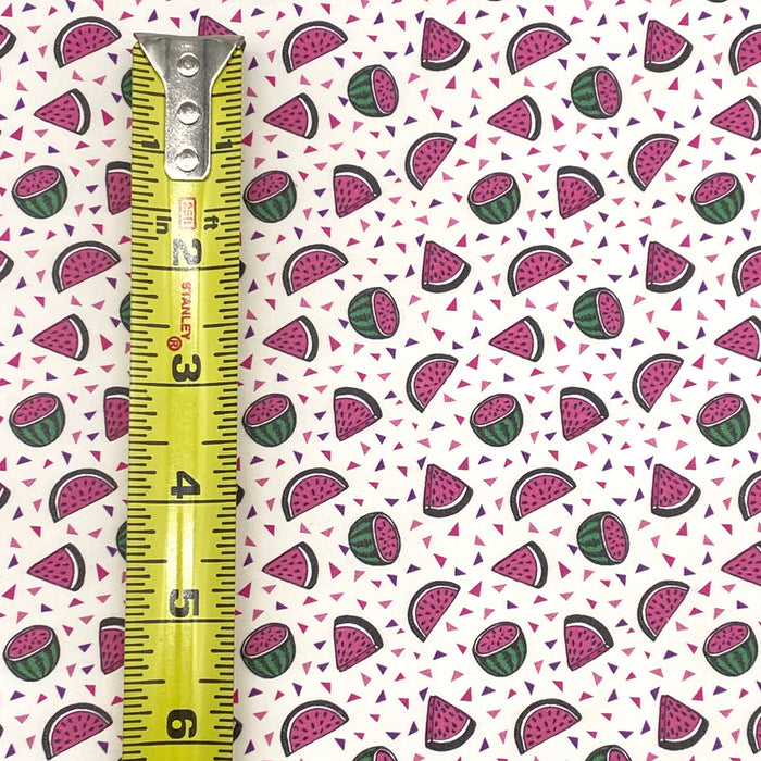 Watermelon Confetti Printed Leather