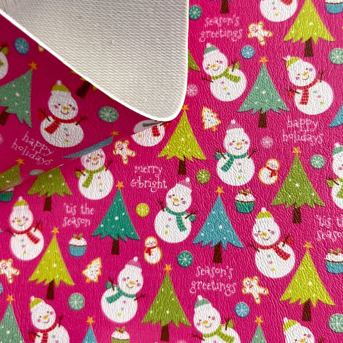 Backing of Christmas Printed Marine Vinyl