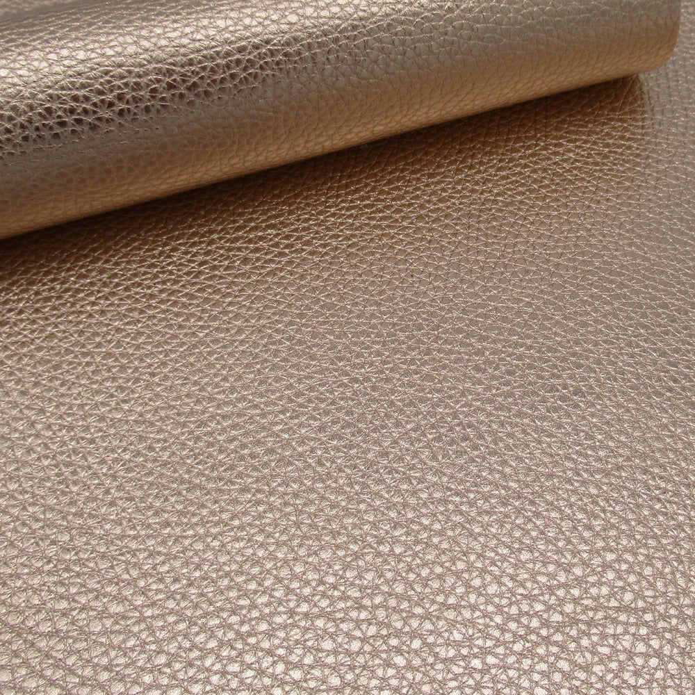 Metallic Rose Gold Pebble Grain Cowhide