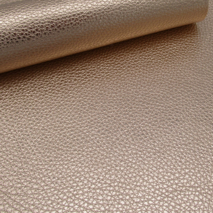 Metallic Rose Gold Pebble Grain Cowhide