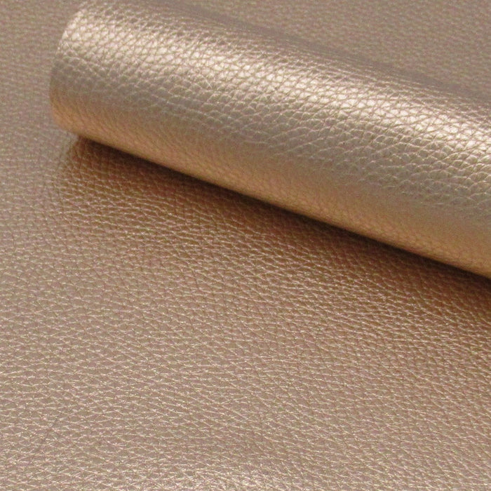 Metallic Rose Gold Pebble Grain Cowhide