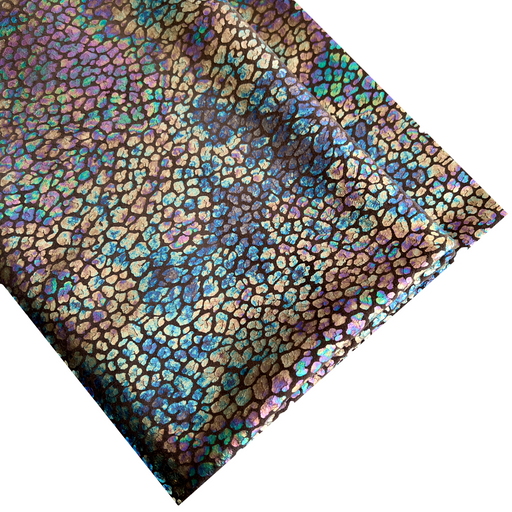 Iridescent Leopard On Brown Suede