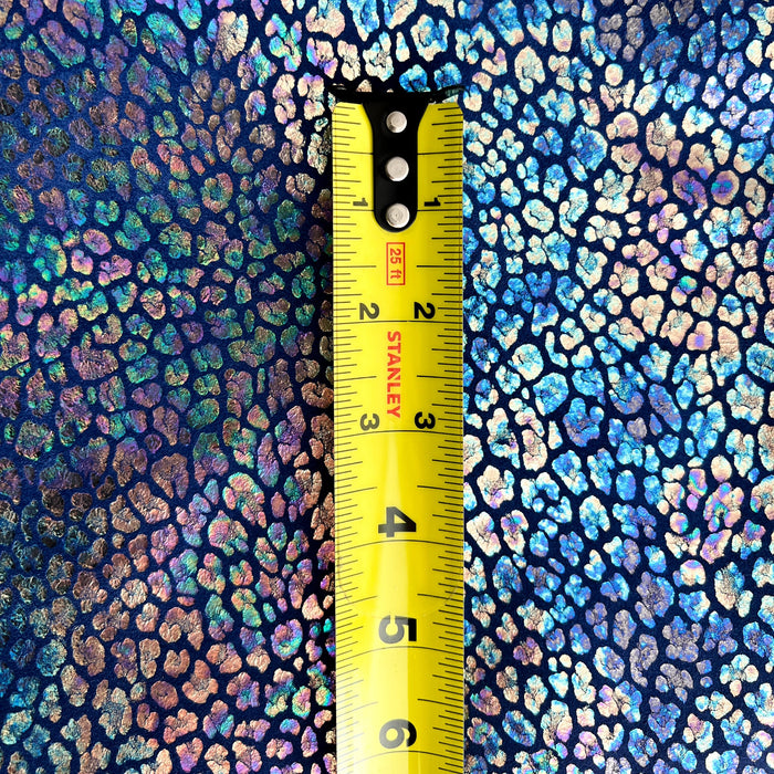 Leopard Iridescent On Blue Suede