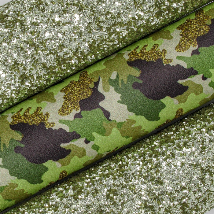 Light Olive - Glitter Fabric Sheet