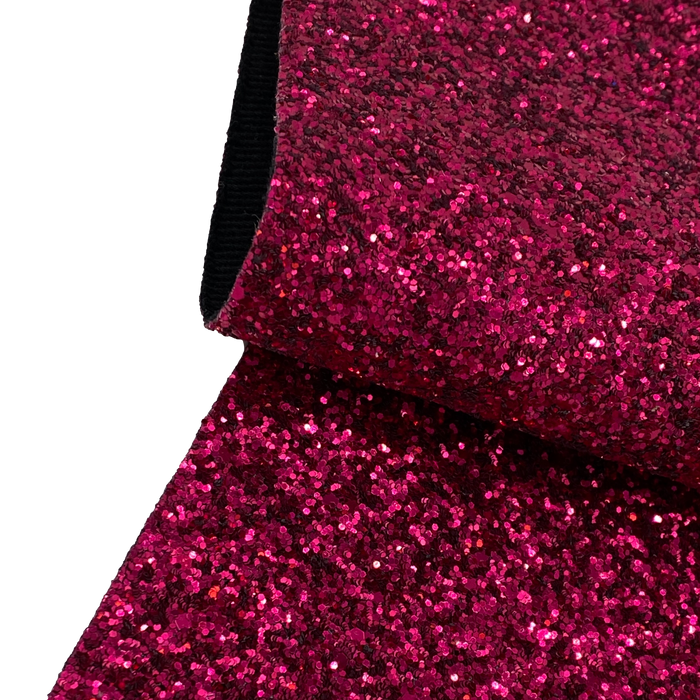 Magenta Red - Glitter Fabric Sheet