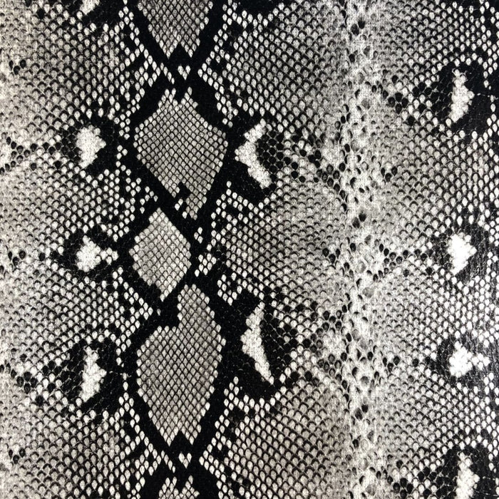 Silver Python Printed Faux Leather Sheet