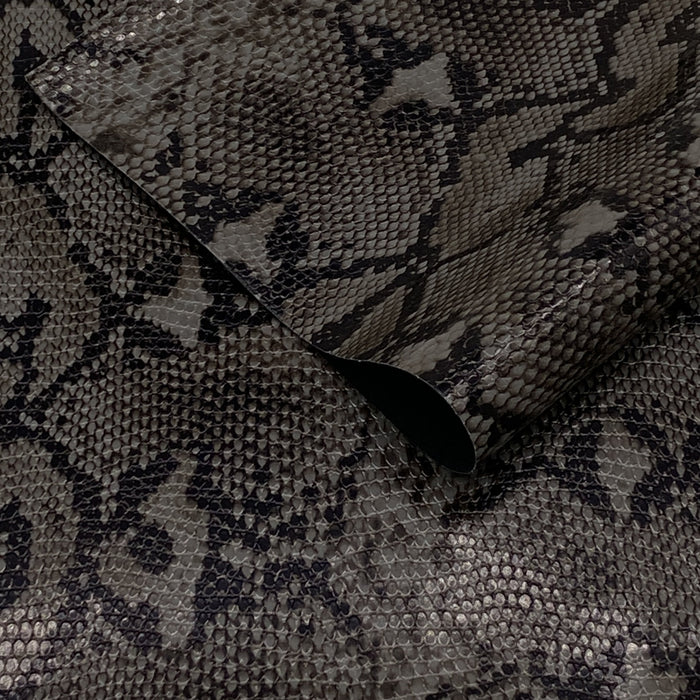 Metallic Python Printed Faux Leather