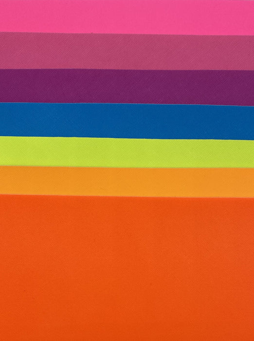Neon Solid Faux Leather Sheets