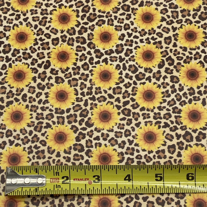 Sunflower Size on printed leather