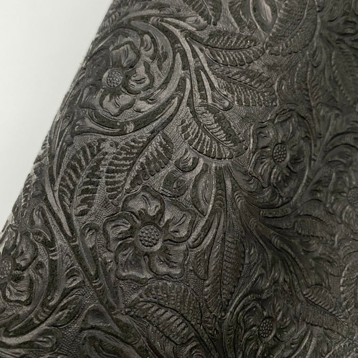 Floral Embossed Cowhide Suede