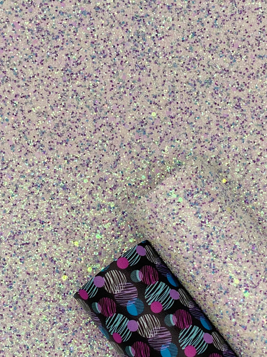 Abalone Purple Iridescent Glitter Faux Leather Sheet