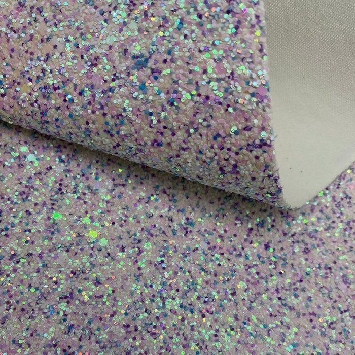 Abalone Purple Iridescent Glitter Faux Leather Sheet