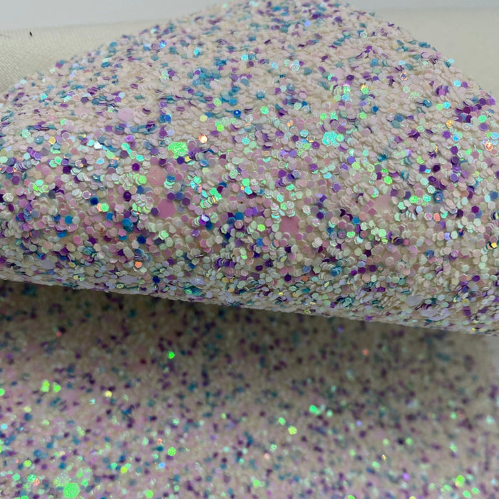 Abalone Purple Iridescent Glitter Faux Leather Sheet