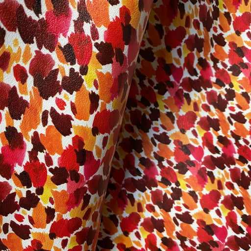 Ember Watercolor Printed Marine Vinyl Faux Leather