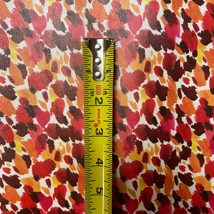 Ember Watercolor Printed Marine Vinyl Faux Leather