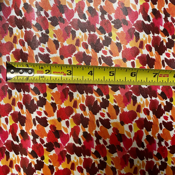 Ember Watercolor Printed Marine Vinyl Faux Leather
