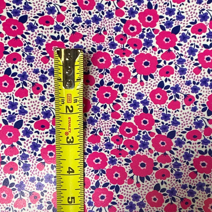 Spring Blossoms Printed Marine Vinyl Faux Leather