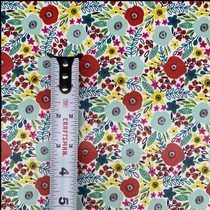 Abstract Meadows Printed Marine Vinyl Faux Leather
