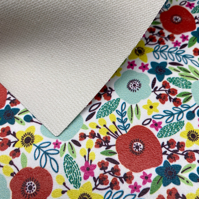 Abstract Meadows Printed Marine Vinyl Faux Leather