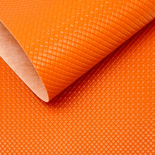 Embossed Faux Leather Sheet - Orange