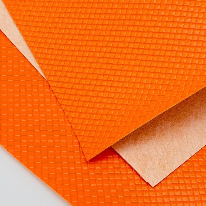 Embossed Faux Leather Sheet - Orange