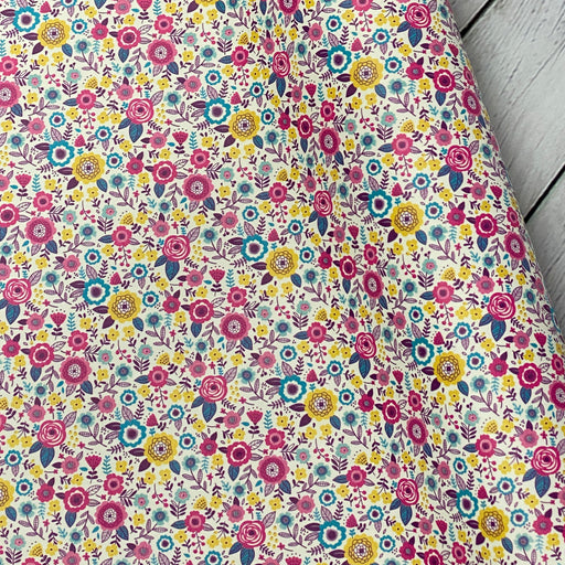 Abstract Floral Printed Leather