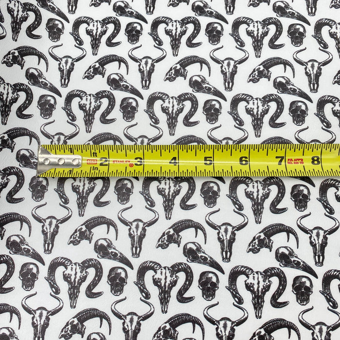 Skull Printed Marine Vinyl Faux Leather
