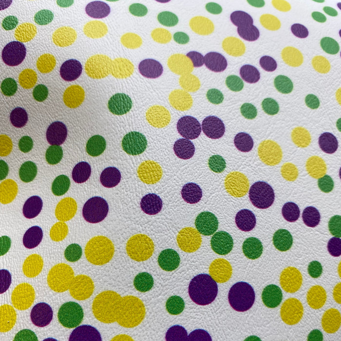Mardi Gras Printed Marine Vinyl Faux Leather