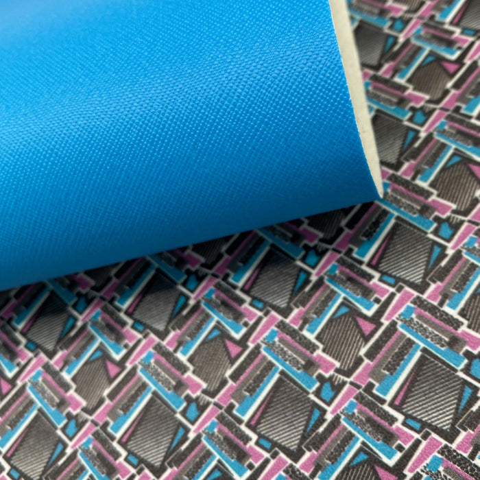 Geometric Printed Marine Vinyl Faux Leather